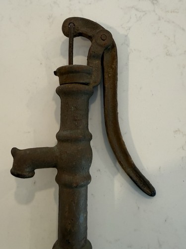 Vintage cast iron hand water - cast,